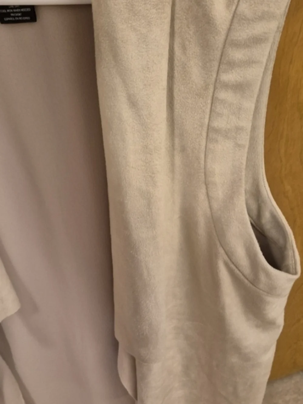 LARGE..BRAND NEW W/O TAGS..Vakko for I·N·C Draped Vests in Blush Pink and Cream - Picture 10 of 11